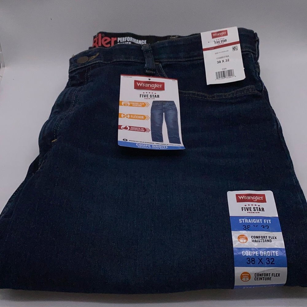 Wrangler Five Star Premium Performance Series Men’s Jeans Size 38W x 32L